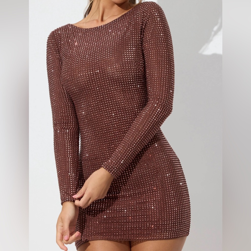 Oh Polly New Espresso Brown Delfina Dress